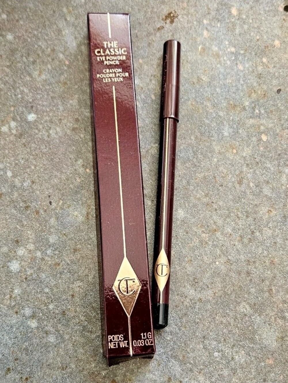 Charlotte Tilbury CLASSIC BLACK The Classic Eye Powder Pencil .03 oz / 1.1g NIB!